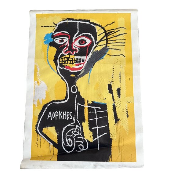 Basquiat-Inspired Abstract Canvas Print "Aopkhes" - Picture 1 of 7